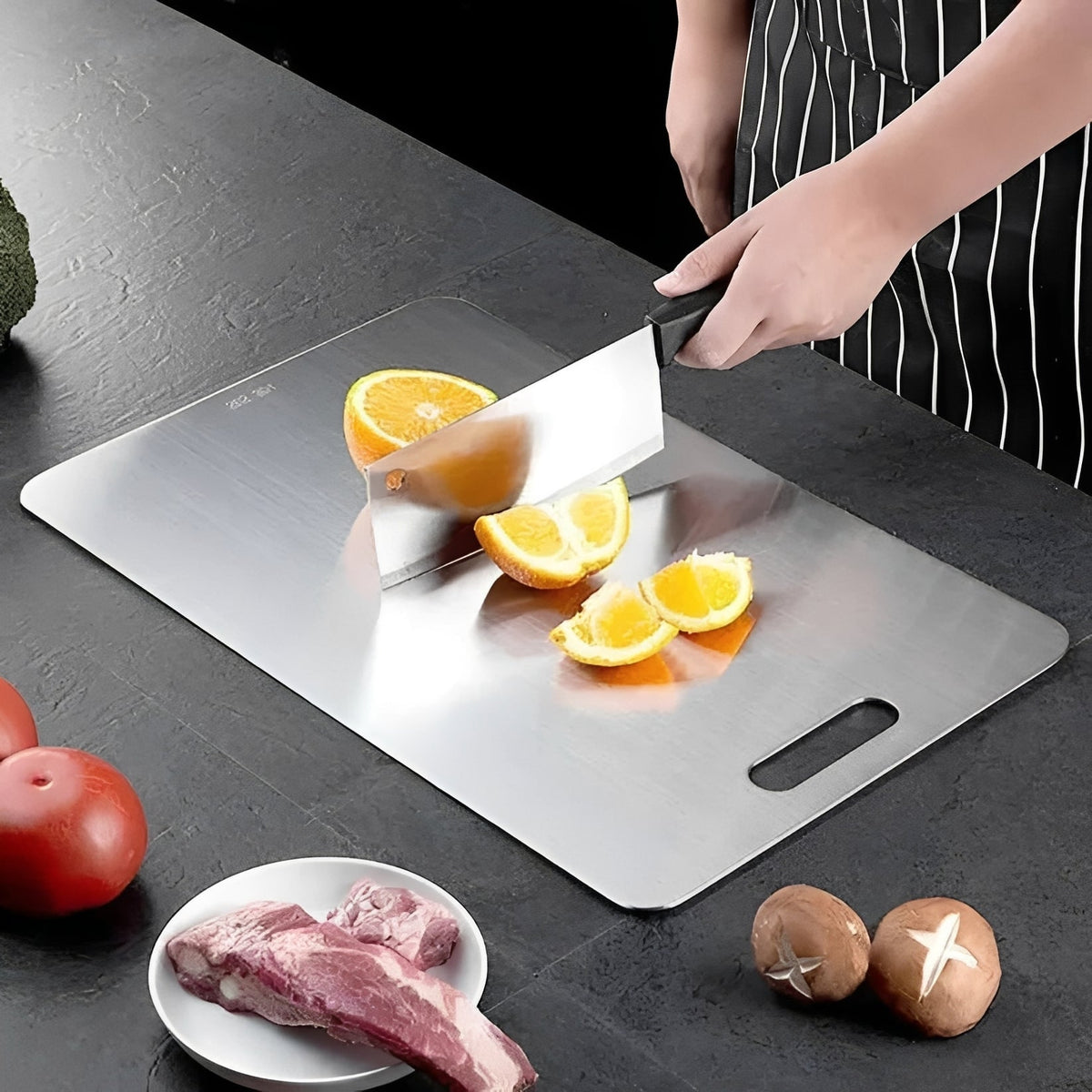 Premium Stainless Steel Cutting Board for Versatile Kitchen Prep