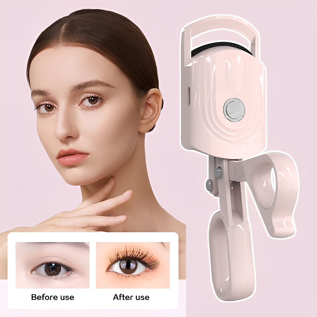 Instant Heating Rechargeable Eyelash Curler for Perfect Lashes