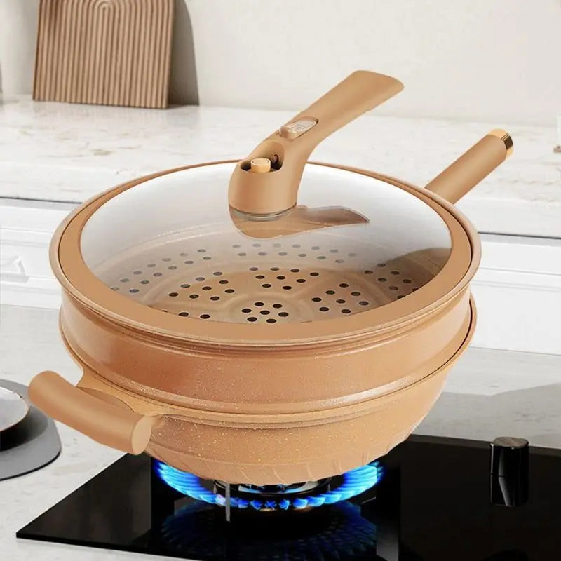 Wok Cooking Pot for Stir-Frying and Sautéing