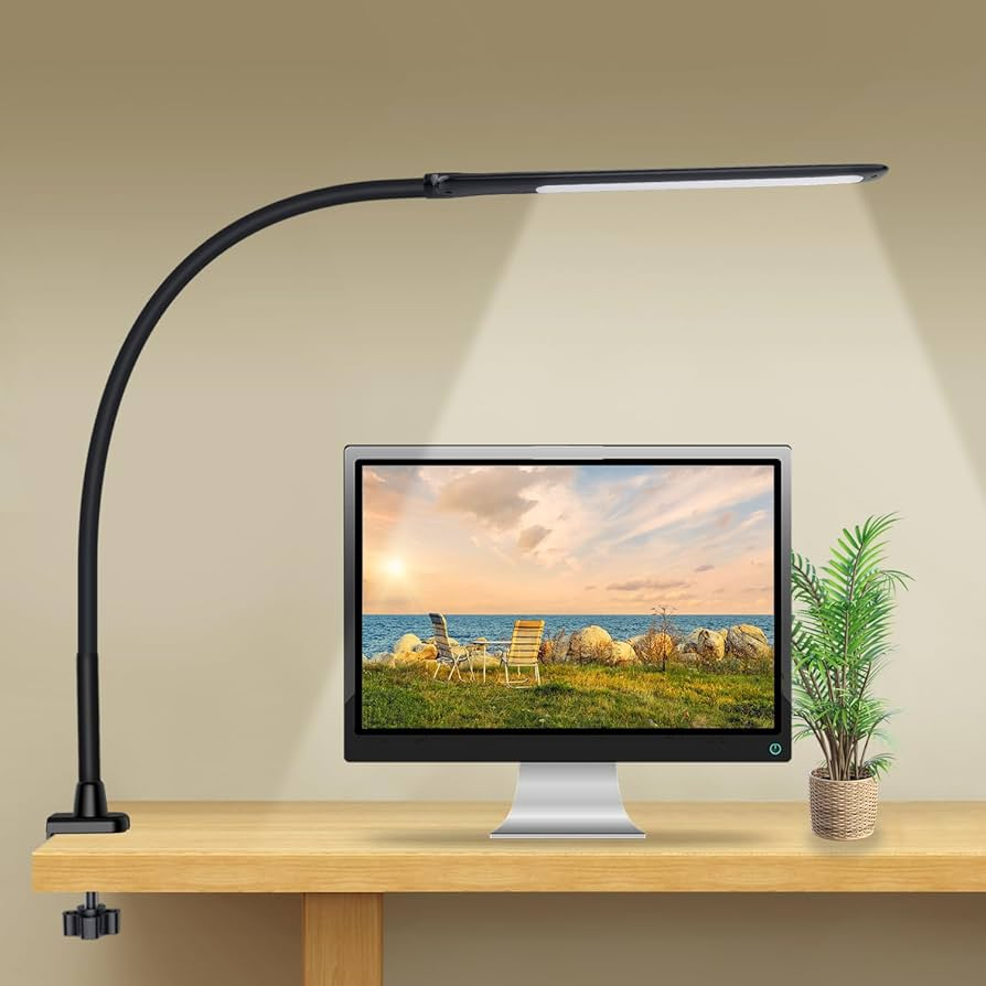 Versatile LED Work Lamp with Adjustable Clip and Customizable Brightness