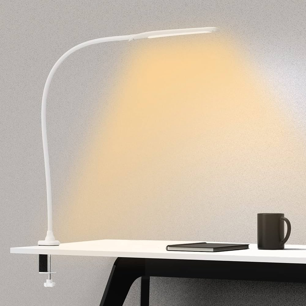 Versatile LED Work Lamp with Adjustable Clip and Customizable Brightness