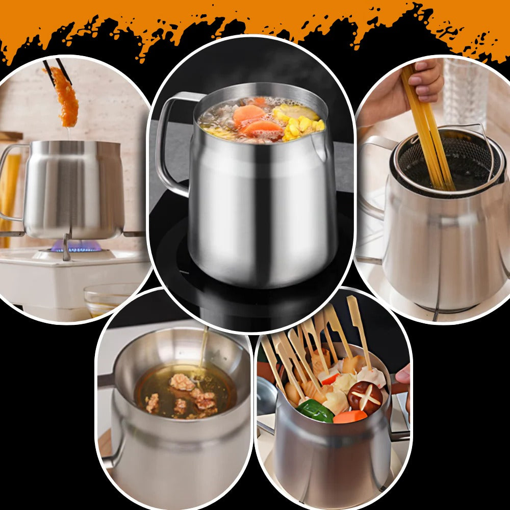 Deep Fryer and Cooking Pot - 2-in-1 Kitchen Appliance