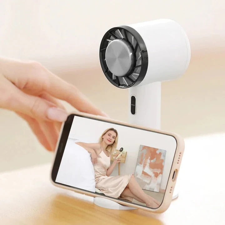 Compact Rechargeable Personal Fan for On-the-Go Comfort