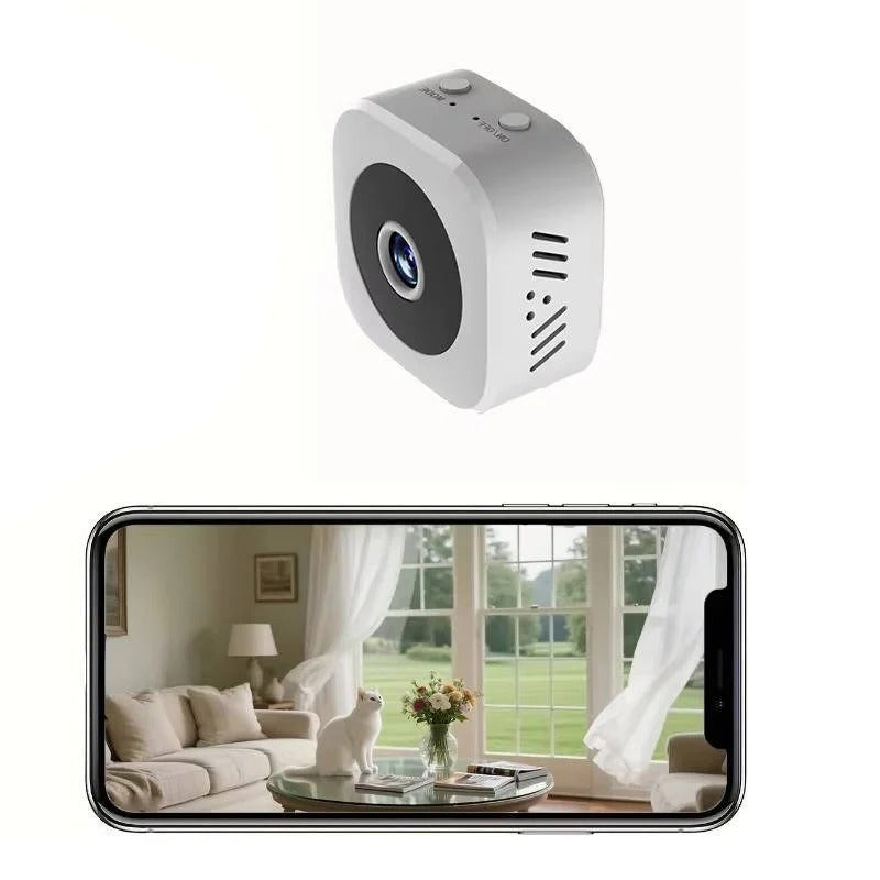 Compact 4K Indoor Surveillance Camera with Night Vision
