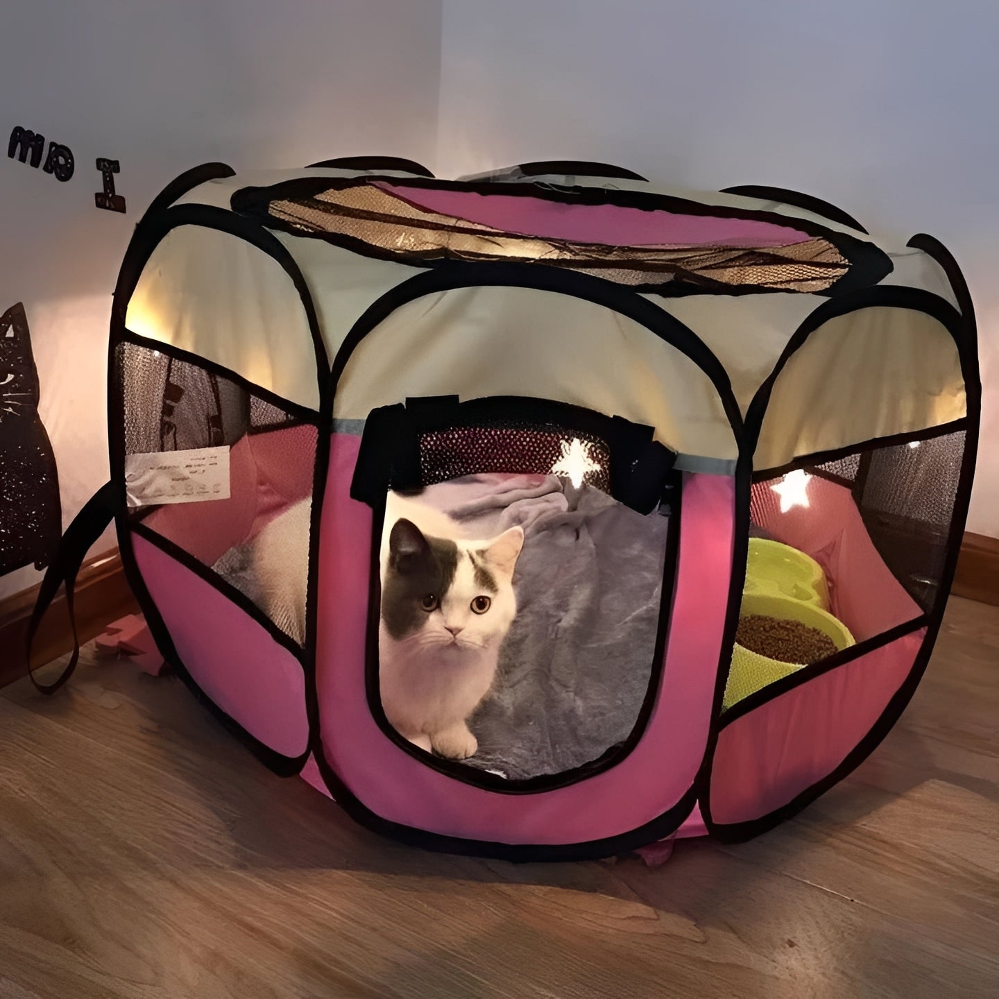 Secure Pop-Up Tent for Small Pets - Indoor & Outdoor Use