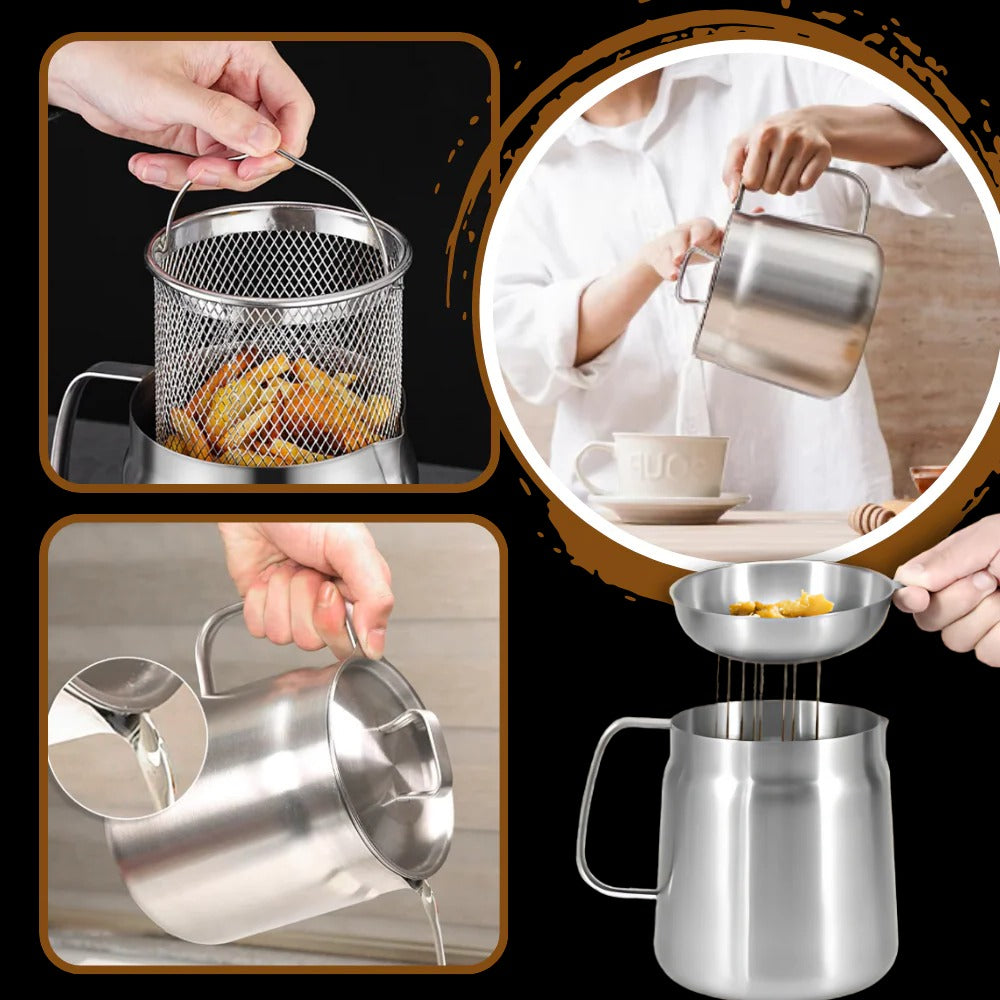 Deep Fryer and Cooking Pot - 2-in-1 Kitchen Appliance