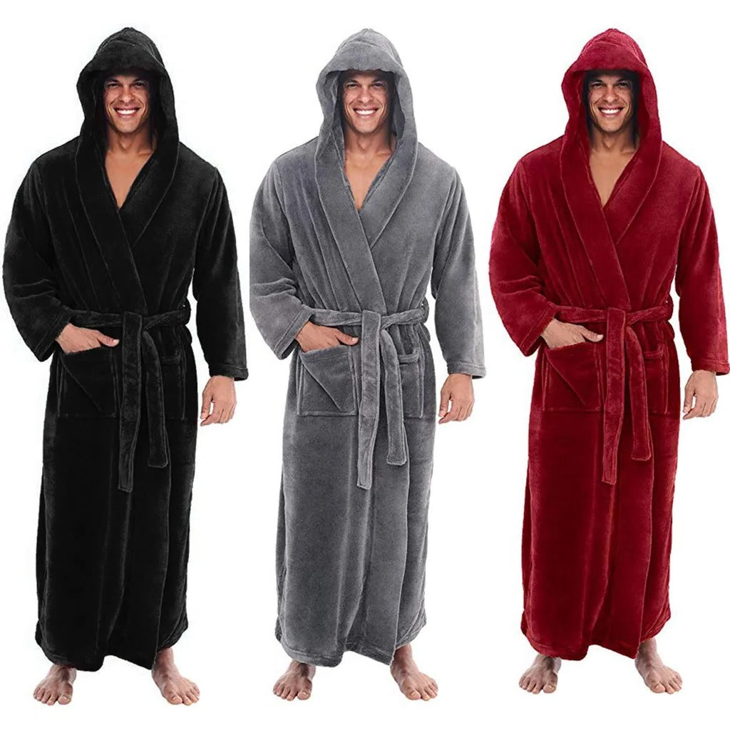 Ultimate Comfort Hooded Bathrobe with Spacious Pockets
