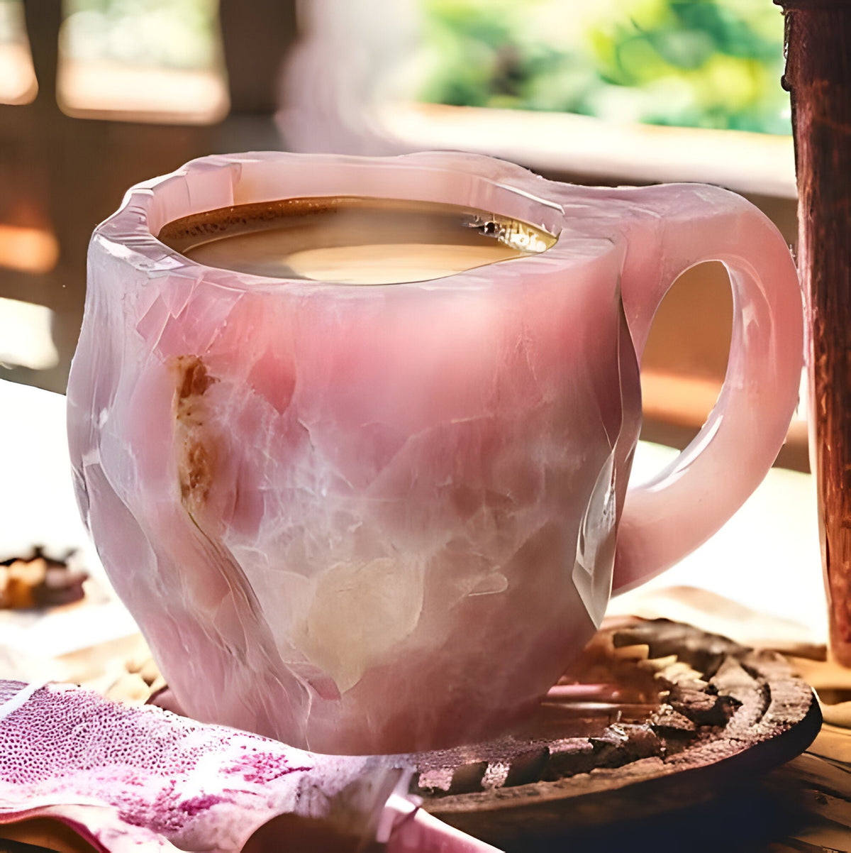 Elegant Resin Coffee Cups with Crystal-Like Finish