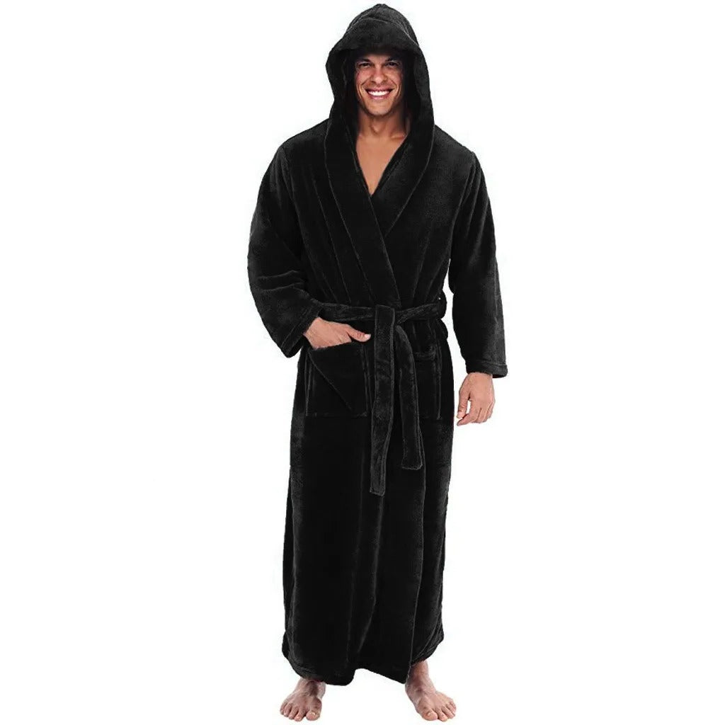 Ultimate Comfort Hooded Bathrobe with Spacious Pockets