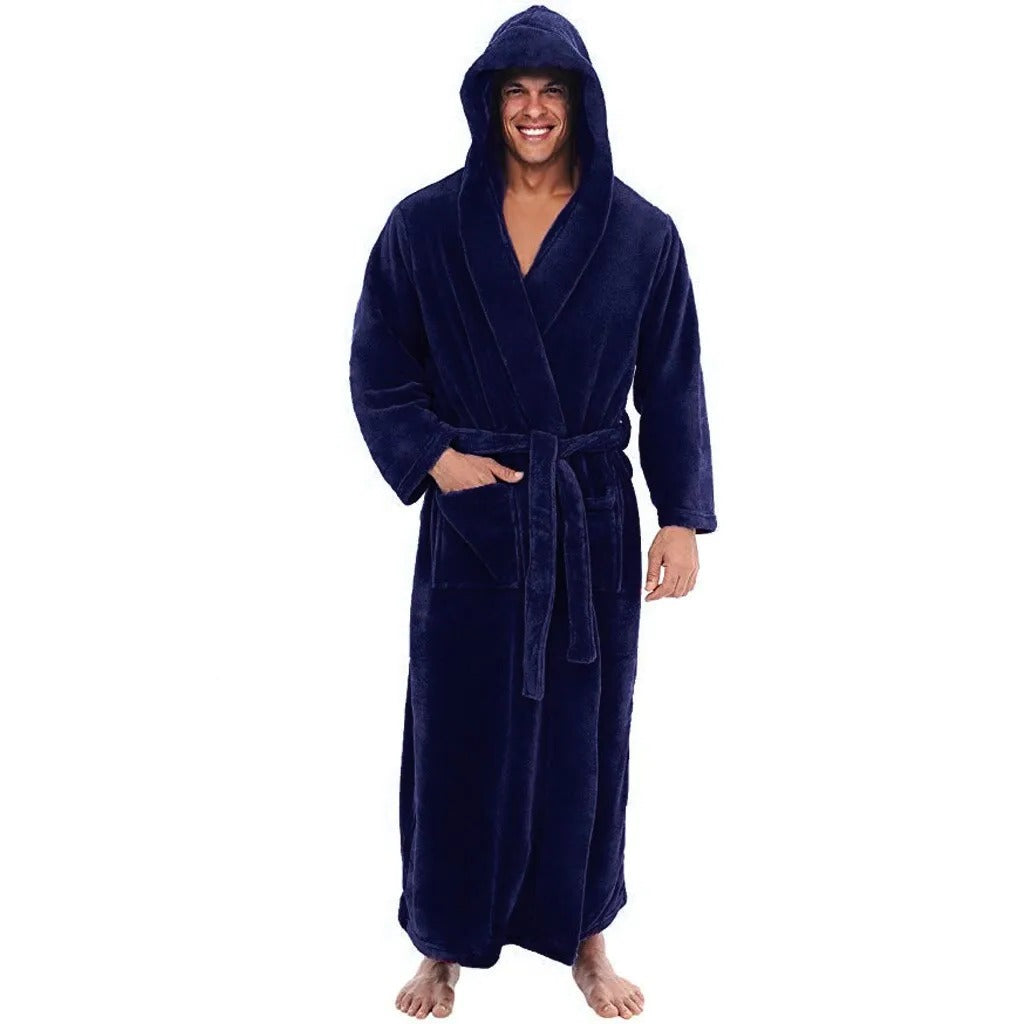 Ultimate Comfort Hooded Bathrobe with Spacious Pockets
