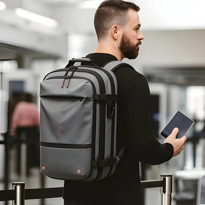 Smart Compression Backpack for Streamlined Travel