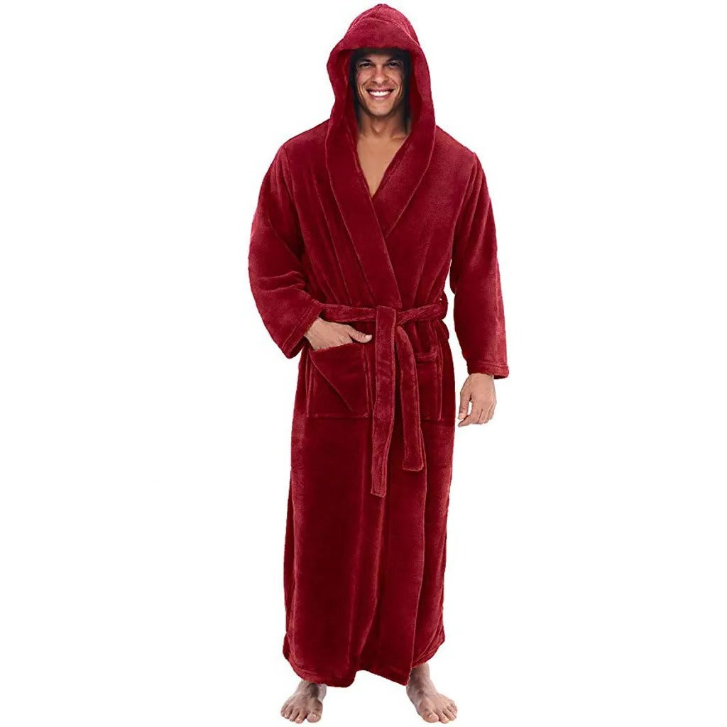 Ultimate Comfort Hooded Bathrobe with Spacious Pockets