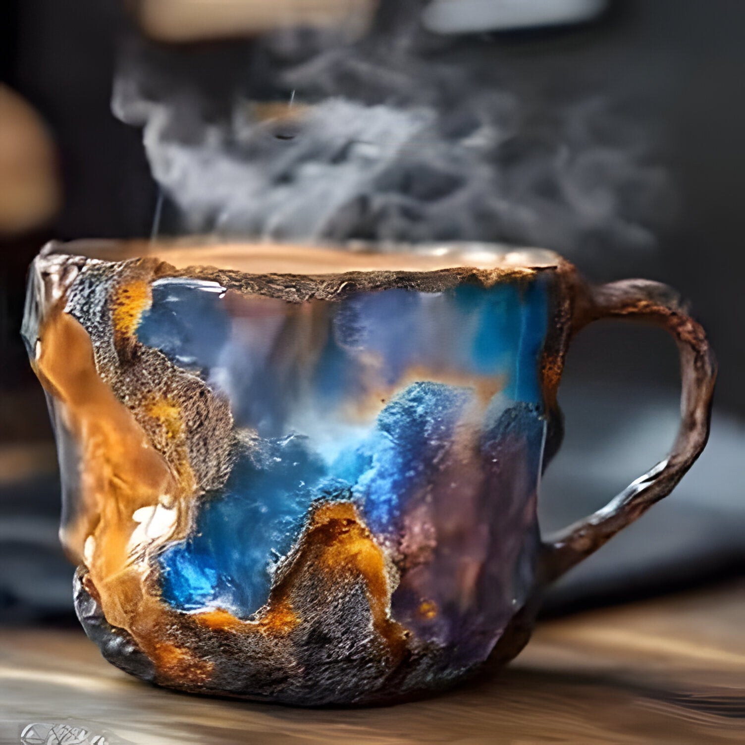 Coffee Mugs Made from Mineral Crystals