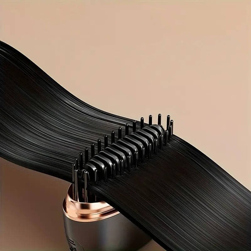 Portable Cordless Hair Straightening Brush – USB Charging