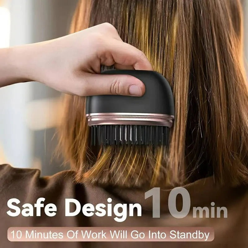 Portable Cordless Hair Straightening Brush – USB Charging