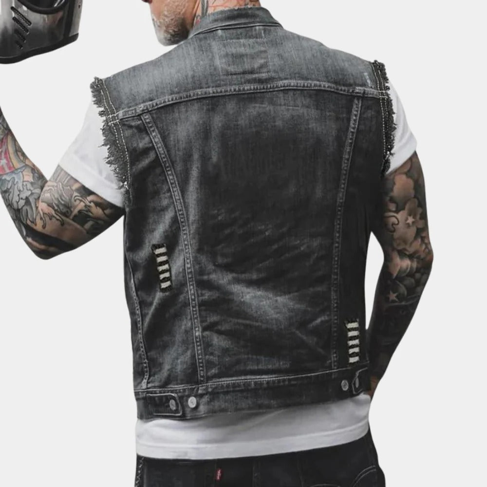 Men's Vintage Denim Waistcoat