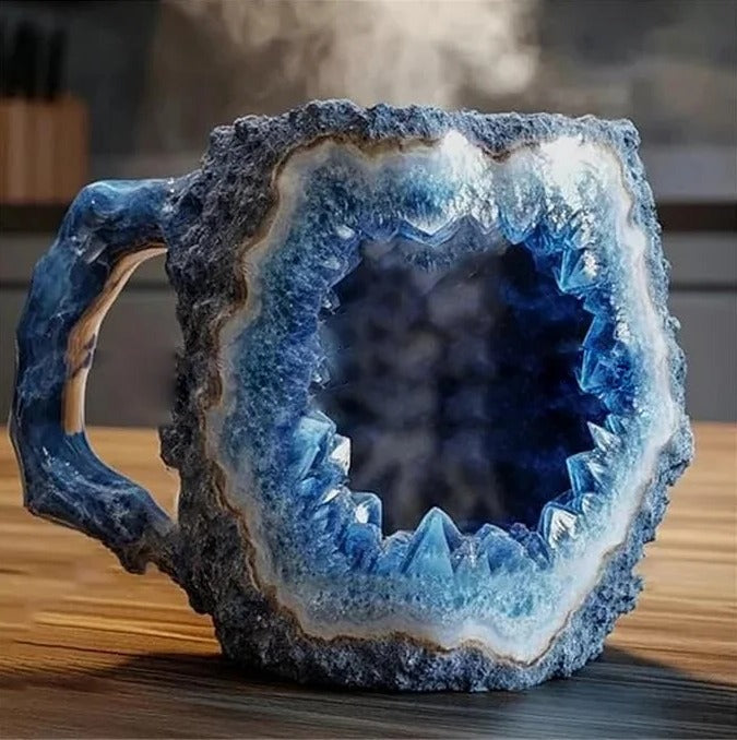 Coffee Mugs Made from Mineral Crystals