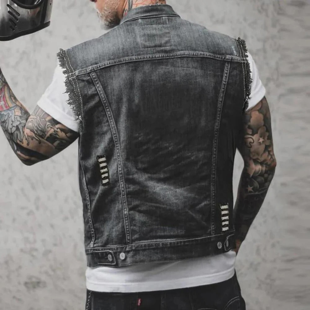 Men's Vintage Denim Waistcoat