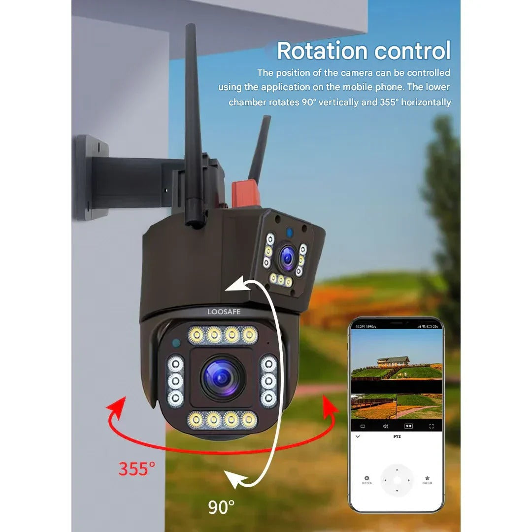 4K Wireless Surveillance Camera with Dual Protection