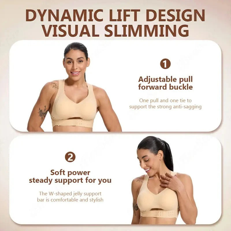 Ultimate Comfort Wireless Sports Bra with Adjustable Posture Support