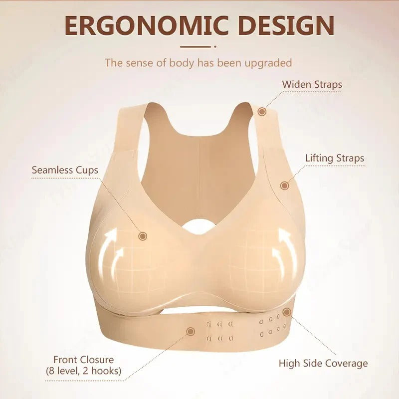 Ultimate Comfort Wireless Sports Bra with Adjustable Posture Support