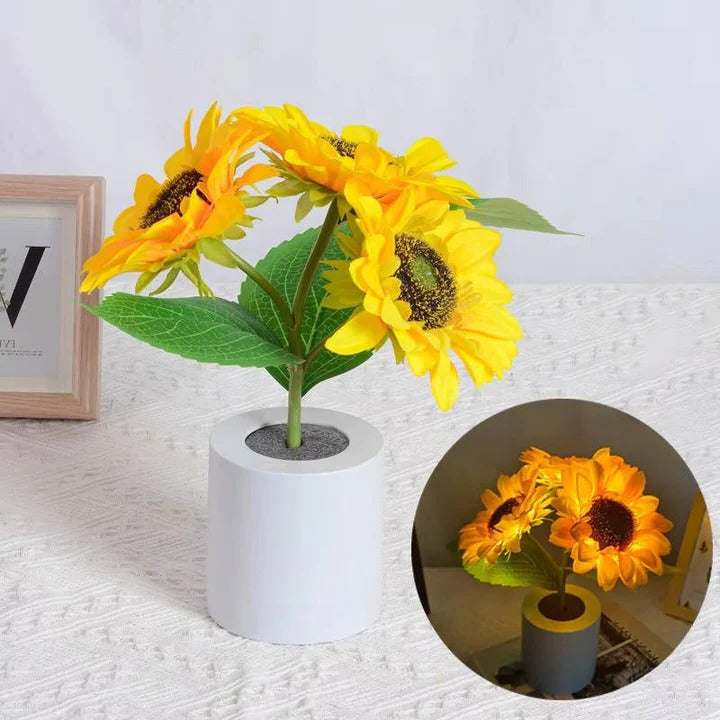 Adjustable LED Daisy Lamp with USB Rechargeable Battery