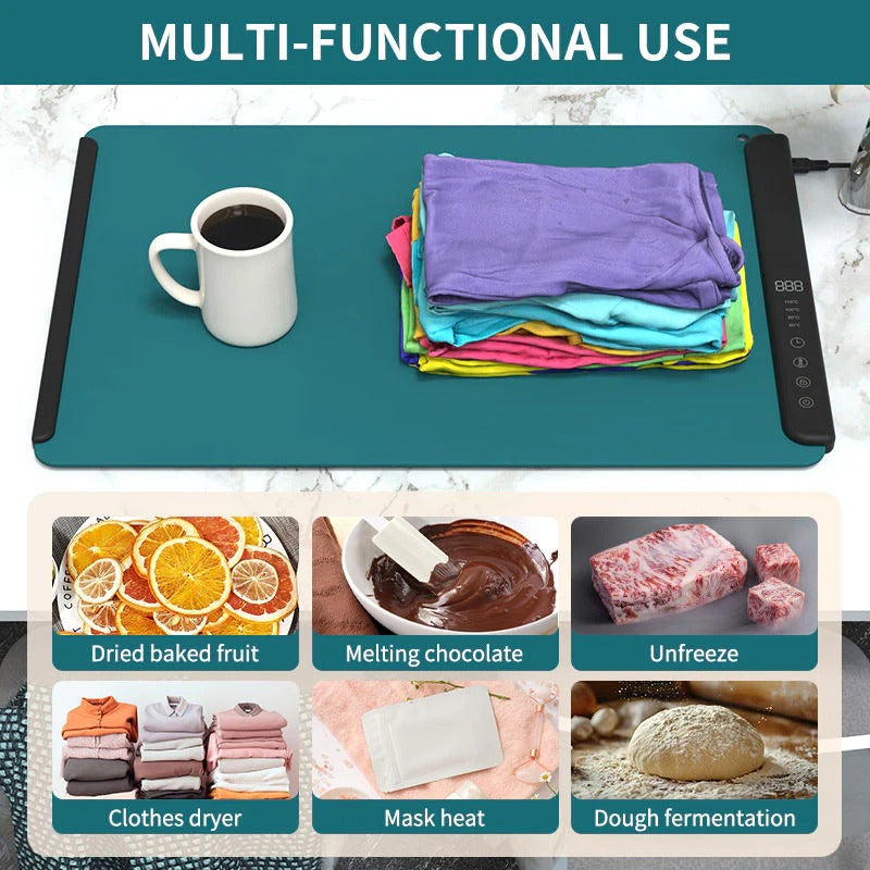 Flexible Food Warming Mat with Adjustable Heat Control