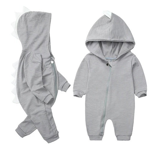 Adorable Dino-Themed Baby Hooded Jumpsuit