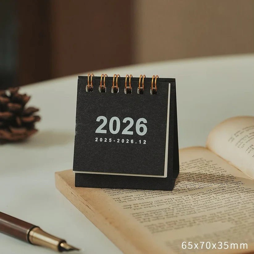 2026 Compact Desk Calendar with Integrated Stand for Easy Access