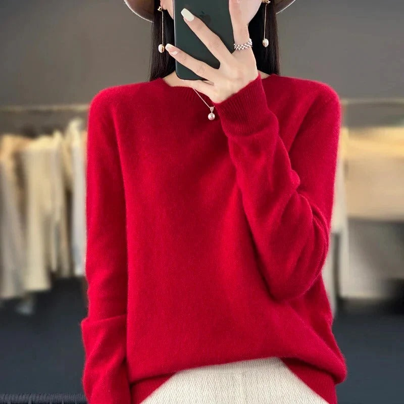 Cozy Cashmere Blend Sweater for Chillier Days