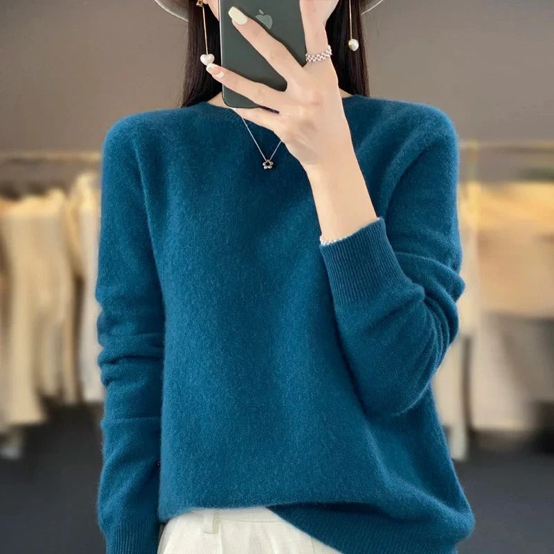 Cozy Cashmere Blend Sweater for Chillier Days