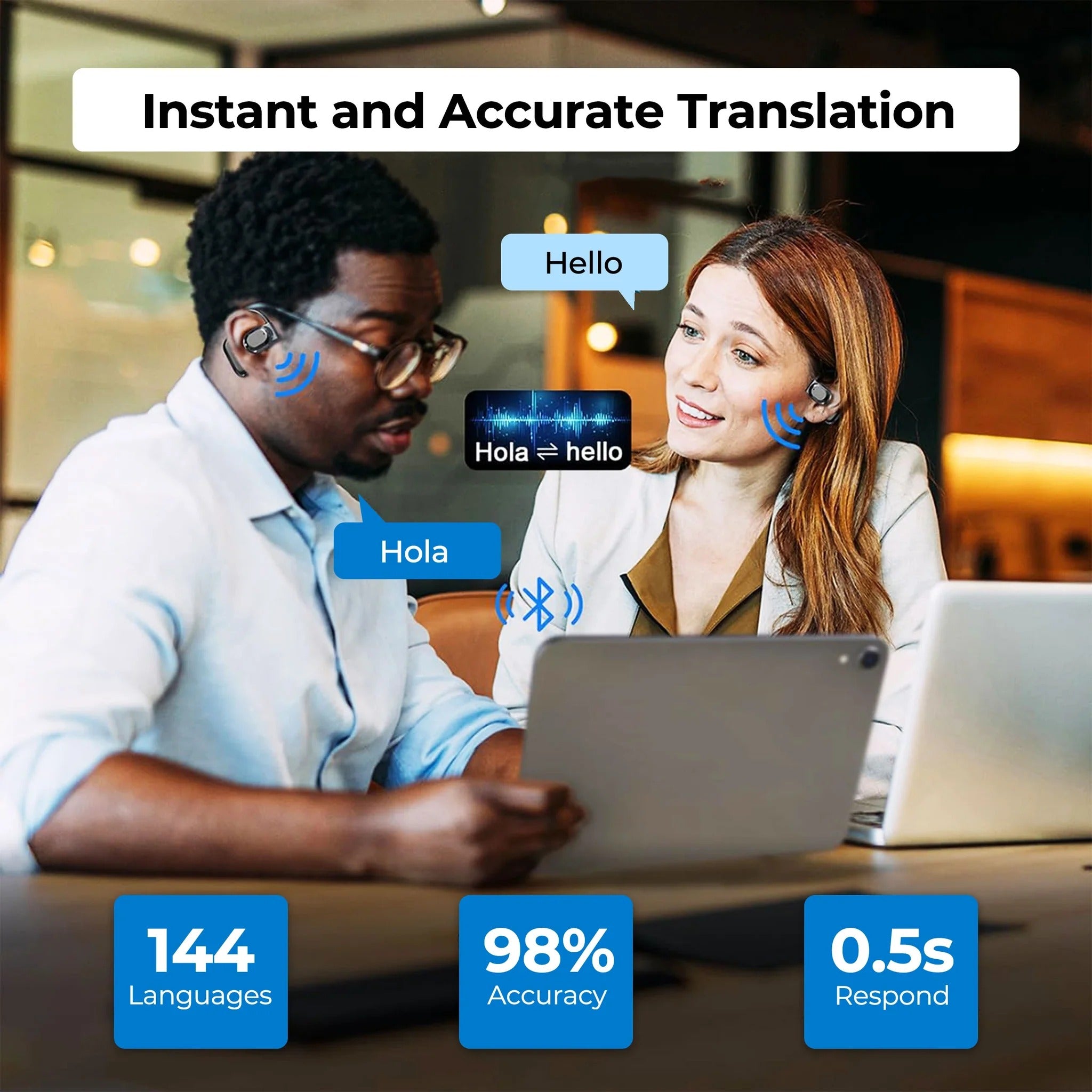 Wireless Earbuds for Real-Time Translation