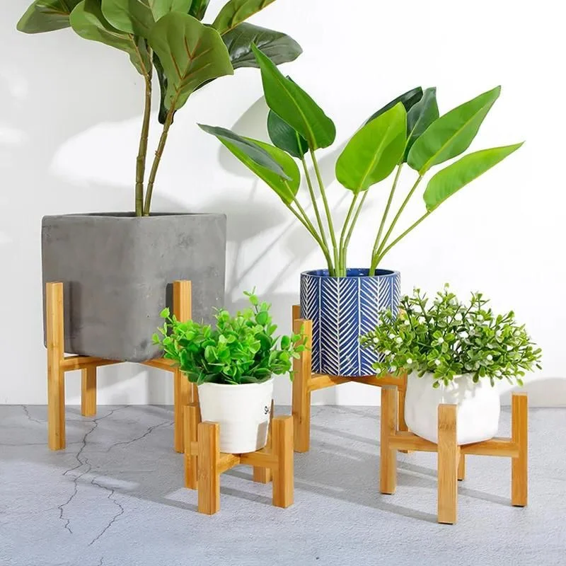 Plant Pot Trays Made of Wood