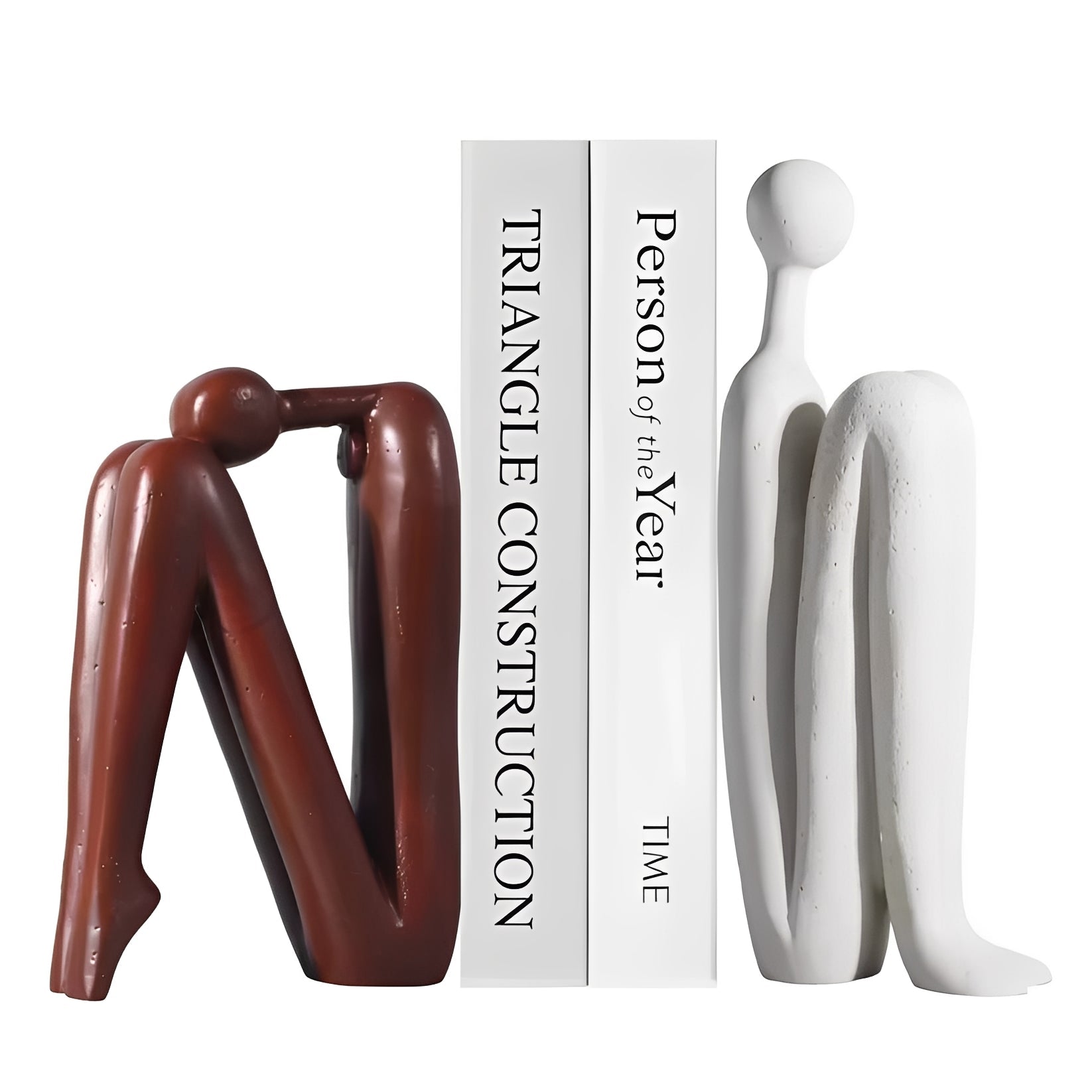 Stylish Resin Book Supports for Home and Office, Pair of 2