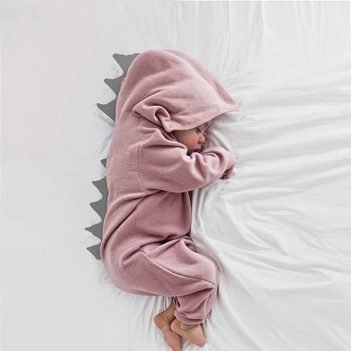 Adorable Dino-Themed Baby Hooded Jumpsuit