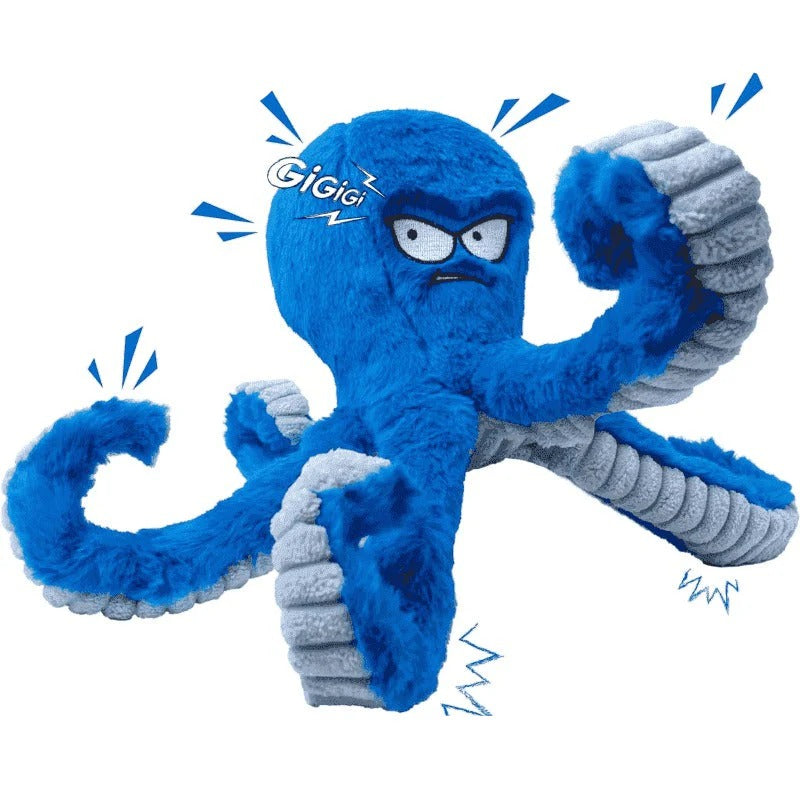 Tough Plush Canine Companion with Squeak and Crinkle Delight