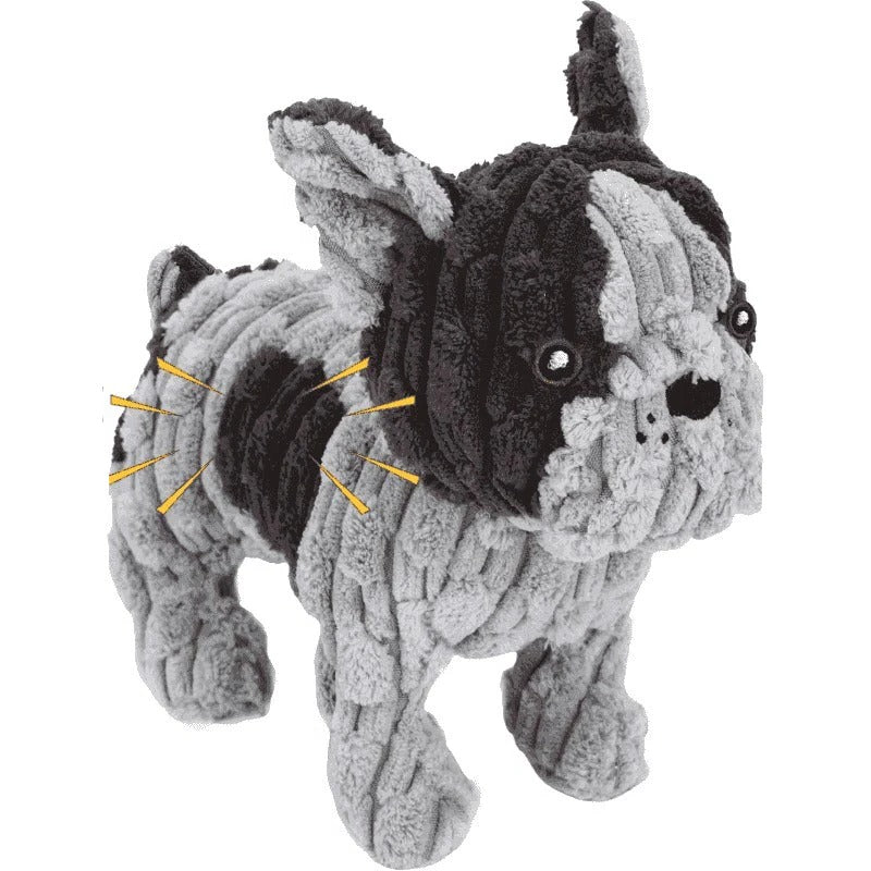 Tough Plush Canine Companion with Squeak and Crinkle Delight