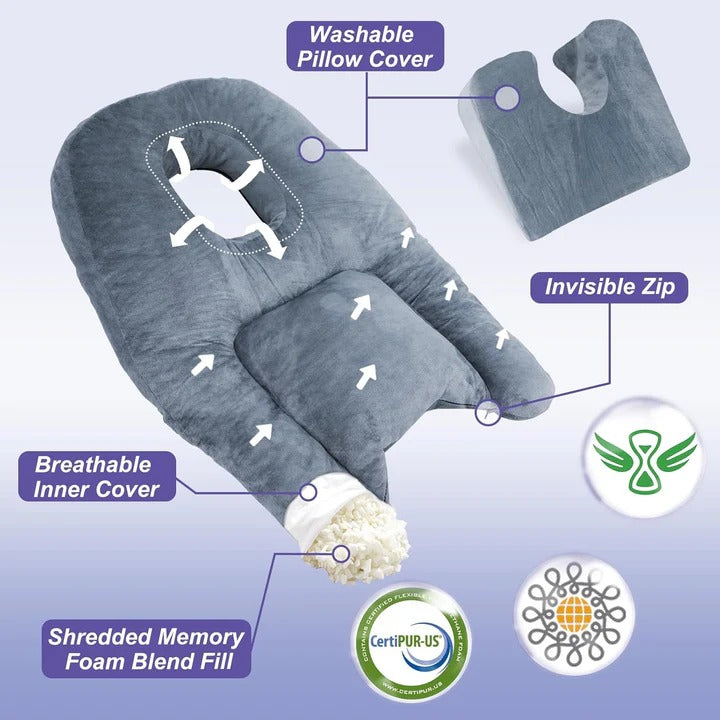 Comfort Contour Face Down Recovery Pillow with Open Center