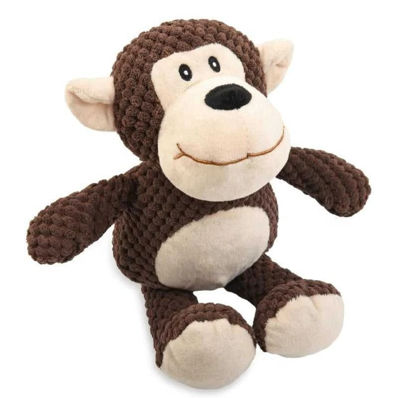 Tough Plush Canine Companion with Squeak and Crinkle Delight