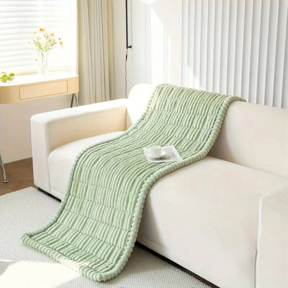 Soft Touch Sofa Protector with Elegant Pleated Edges