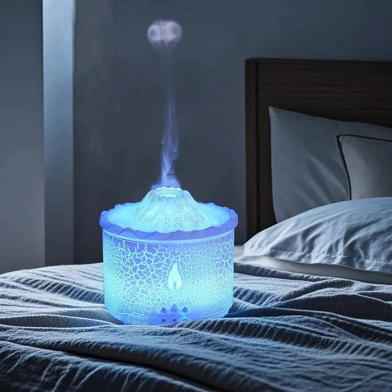 Lava-Inspired Essential Oil Diffuser with Ambient Lighting and Remote Control