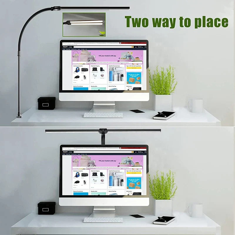 Versatile Dual-Head LED Desk Lamp for Optimal Lighting