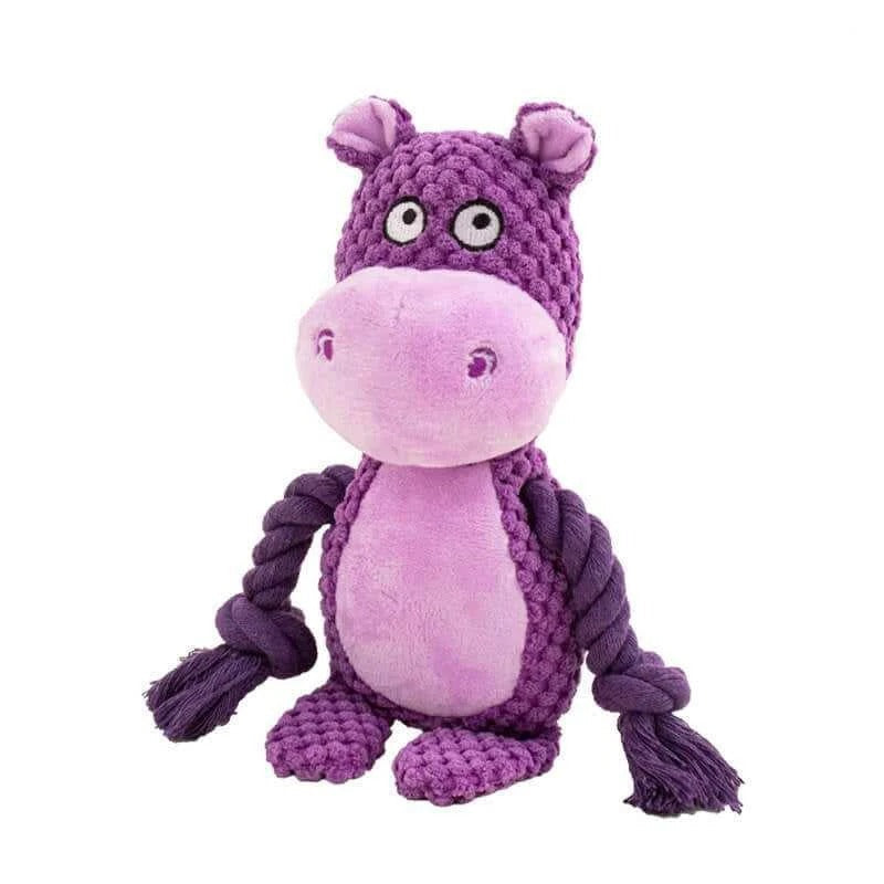 Tough Plush Canine Companion with Squeak and Crinkle Delight