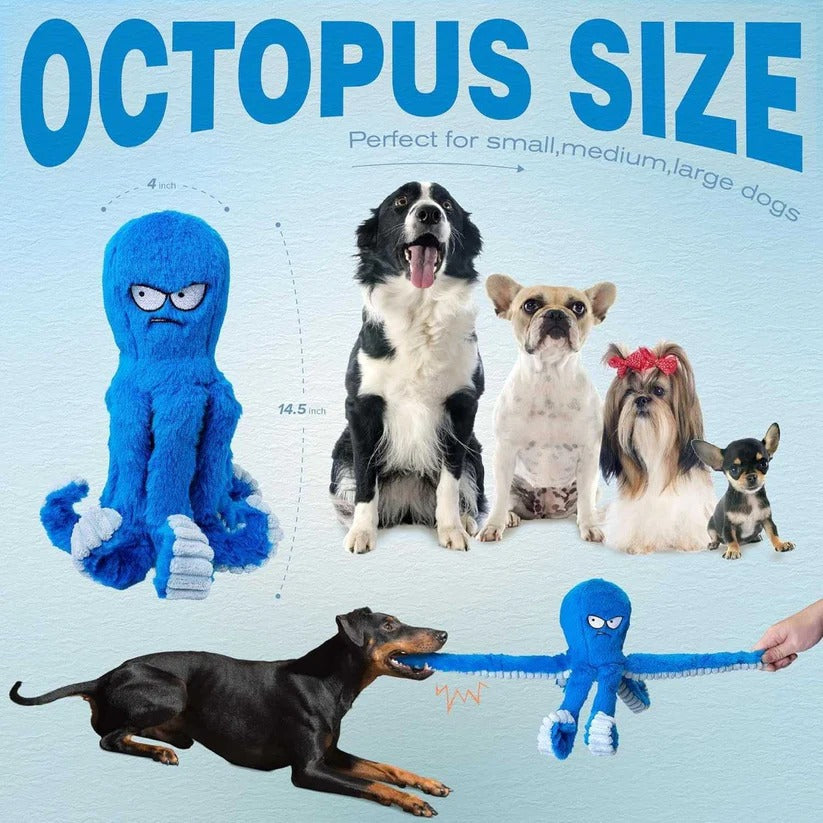 Tough Plush Canine Companion with Squeak and Crinkle Delight