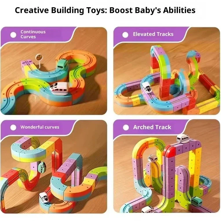 Gravity-Driven Magnetic Ball Track Construction Set