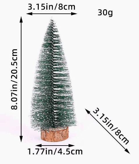 WinterWhisper Mini Fir Tree Collection, 5 Piece Set for Holiday Decor
