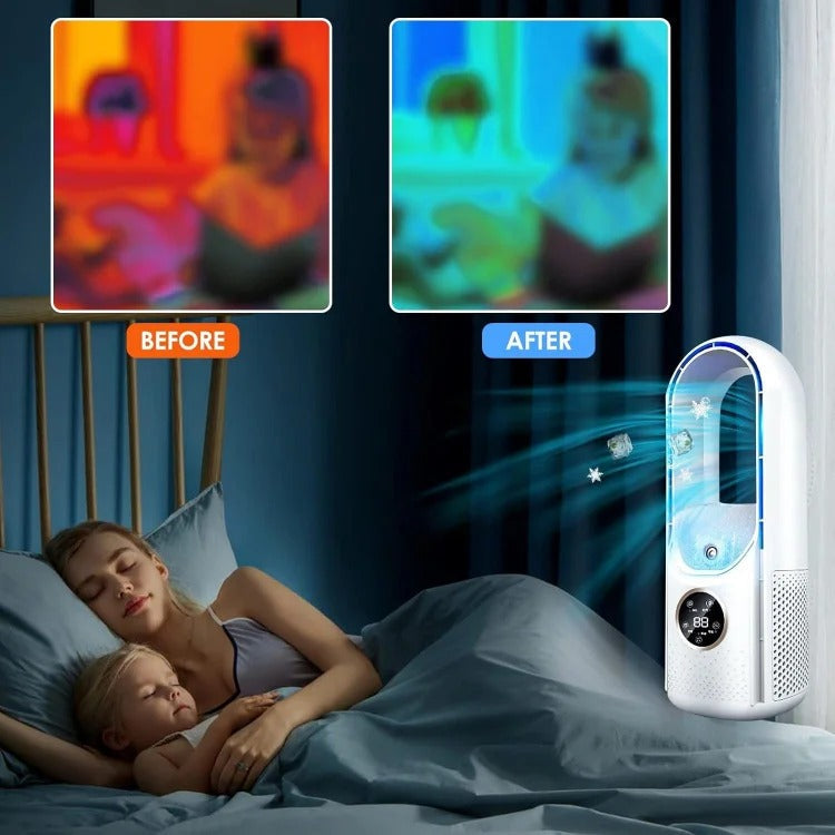 Quiet Portable Air Cooler for Home and Office without Blades
