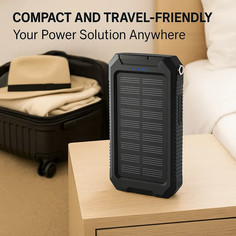 Waterproof Power Bank with 500000mAh Solar Charging Capacity