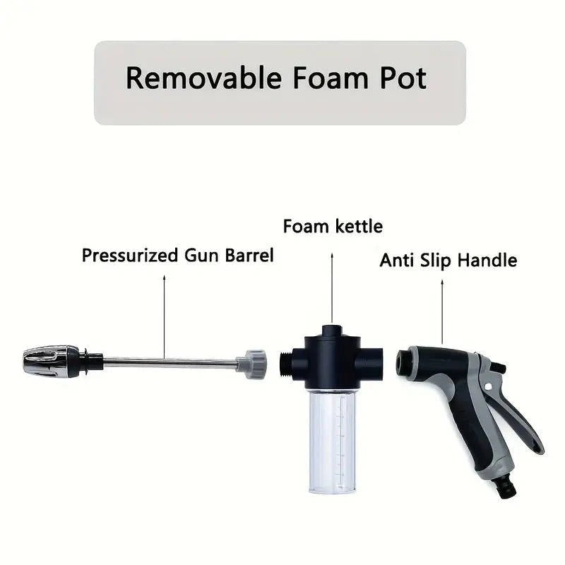 Premium Stainless Steel Long Reach Hose Nozzle with Versatile Spray Options