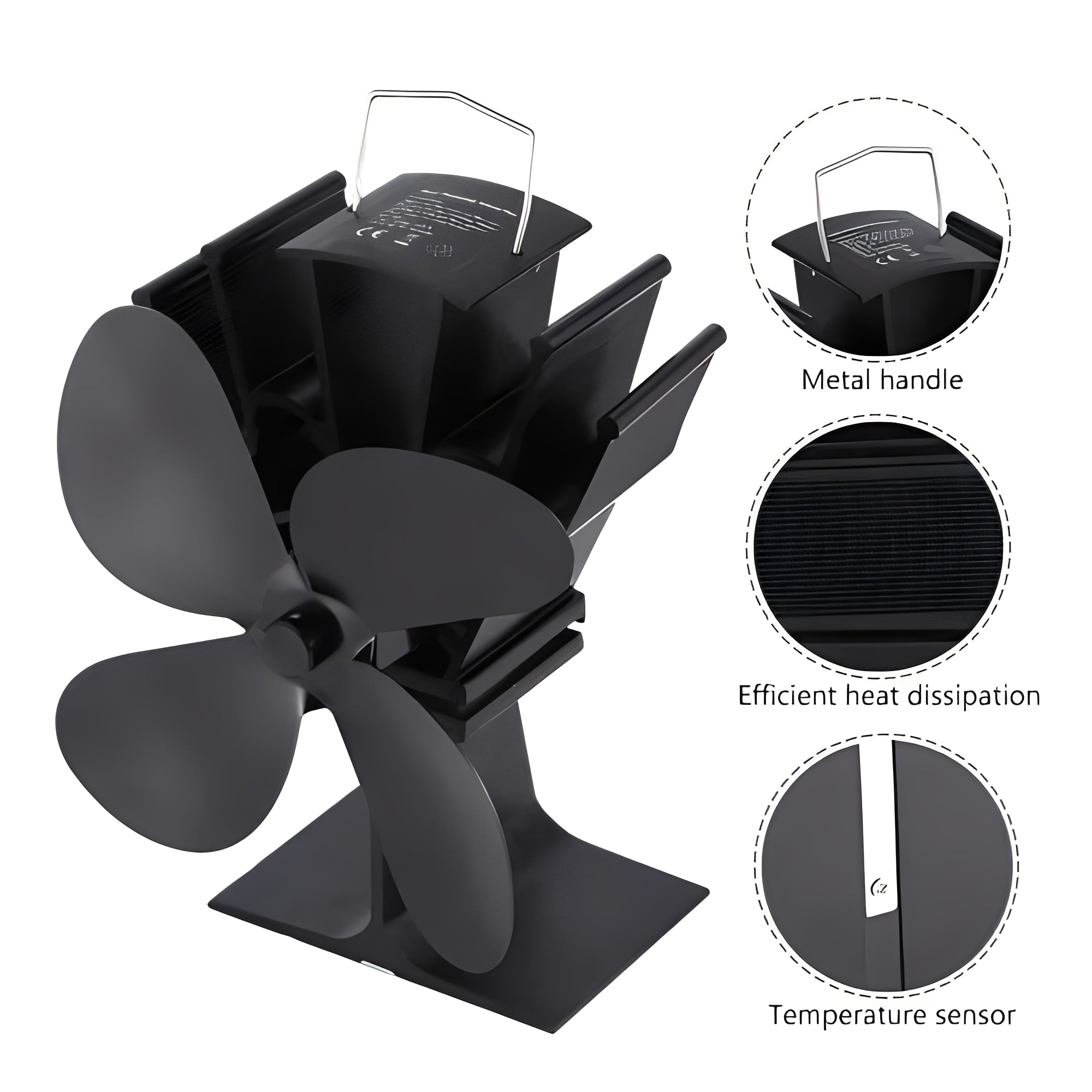 HeatWave Fan for Efficient Wood Stove Airflow Management